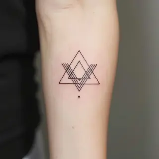 Geometric Simplicity: A Minimalist Tattoo